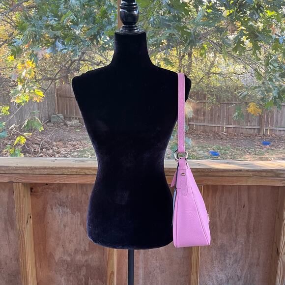 Dooney & Bourke Lucca Pale Pink Pebbled Leather Crossbody Bag. NEW - Picture 3 of 13